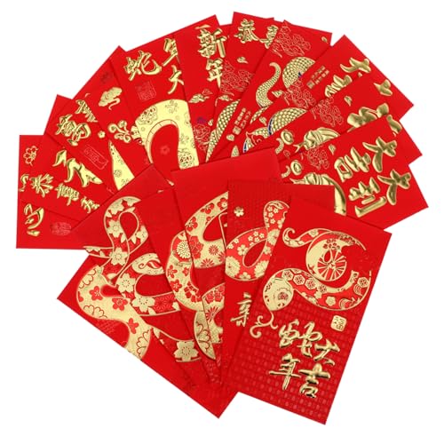 Holibanna 18stücke Rote Umschläge Zum Chinesischen Neujahr Für Jahr Der Schlange Geldumschläge Zum Mondneujahr Schlange Chinesische Rote Umschläge Geldumschlag von Holibanna
