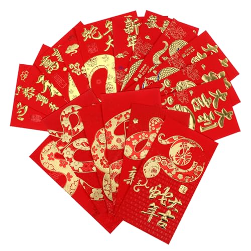 Holibanna 18stücke Chinesische Neujahrsrote Umschläge Im Cartoon-stil Für Jahr Der Schlange Vielseitig Einsetzbar Aus Robustem Spezialpapier Für Zu Festen Und Hochzeiten von Holibanna