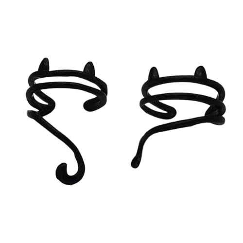 Holibanna Katzenschwanz Ohrclips S925 Silber Hohlohrclips für Damen Modischer Ohrschmuck Hypoallergen für Besondere Anlässe von Holibanna