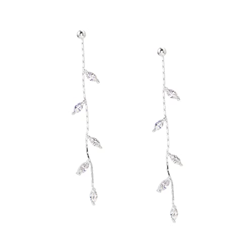 Holibanna Lange Ohrringe Mit Strassblättern Für Frauen Und Mädchen Tropfen Ohrhänger Drop Earrings Ohrschmuck Für Teenager Und Damen von Holibanna