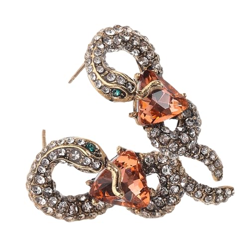 Holibanna Schlangen-ohrhänger Für Damen Baumelnd Mit Strasssteinen Vintage-tropfenohrring Punk-anhänger-schmuck Einzigartig Und Stilvoll Für Besondere Anlässe von Holibanna