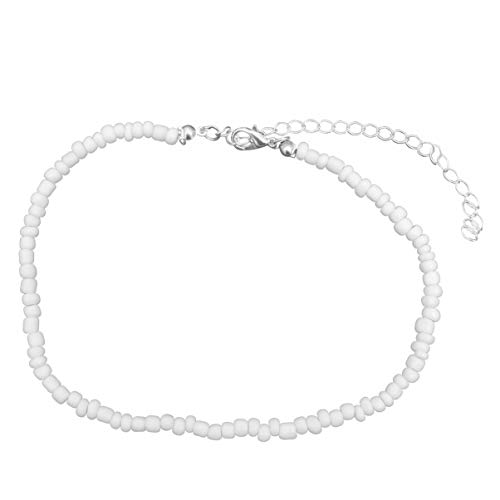 Holibanna 1Pc Samenperle Choker Halskette Winzige Perlen Boho Bunte Kurze Halskette Kragen Schlüsselbein Mode Schmuck für Frauen Dame Mädchen von Holibanna