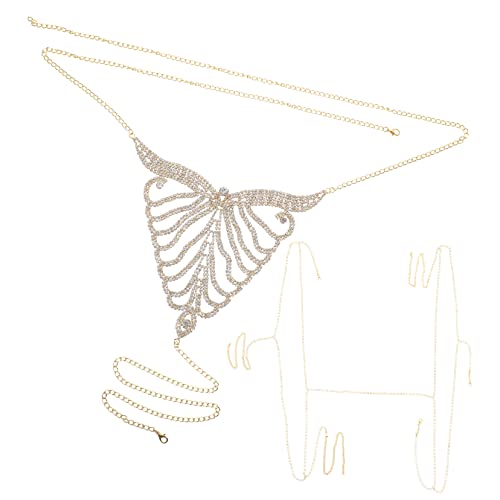 Holibanna Strass Kette Damen Körperkette für Bikini Outfits Taillenkette für Strandpartys Accessoire für Frauen Glänzender Körperschmuck von Holibanna