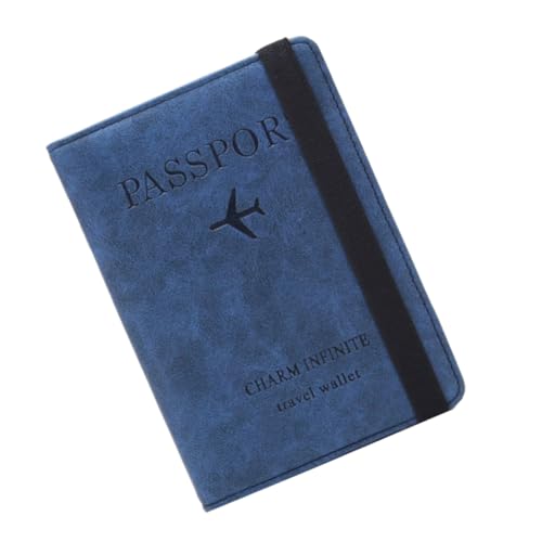 Holibanna 1stück RFID Wallet Aus Pu-Leder Blau Multifunktionale Aufbewahrungstasche Für Reisepass Id Und Karten Für Damen Schlank Und Praktisch Für Reisen Und Alltag von Holibanna