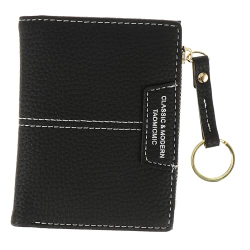 Holibanna 1stück Multifunktionale Schlüsselanhänger Geldbörse Für Damen Kleine Karten Und Münzaufbewahrung Zipper Design Schwarz Für Schlüssel Und Bargeld von Holibanna