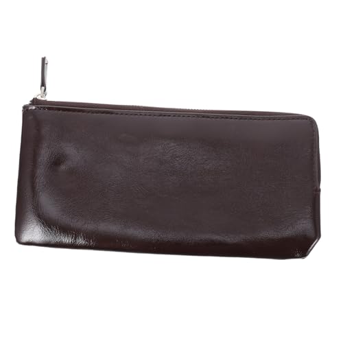 Holibanna 1stk Handtasche Reißverschluss Aus Leder Glatte Geldbörse Für Männer Geldbörsen Damen Geldbörse Gürtel Münzwechsler Ledertasche Karte Pu-Leder Hohe Kapazität Mann von Holibanna