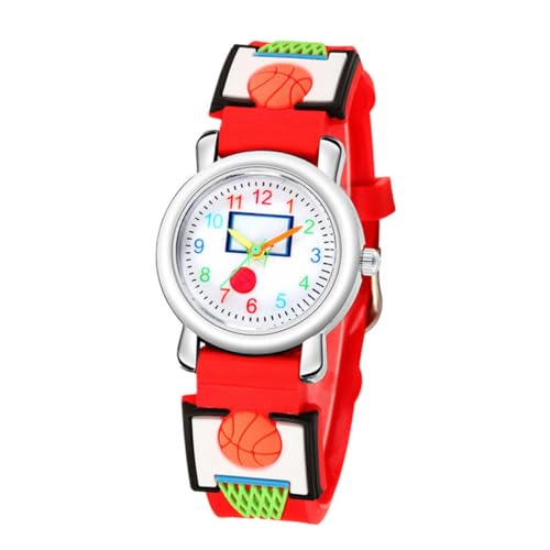 Holibanna 1stück Kinderuhr Mit Cartoon-Design Umweltfreundliche Basketball-Armbanduhr Für Jungen Und Mädchen Für Junge Mädchen Jahren Wasserabweisend Und Langlebig Zufällige Farben von Holibanna
