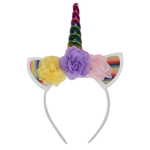 Holibanna 1stk Leuchtendes Einhorn-stirnband Haarschmuck Für Mädchen Glitzerndes Horn-stirnband Einhorn Kopfbedeckung Einhorn Party Liefert Haarreifen Flash-kostüm Led Zubehör Stoff Kind von Holibanna