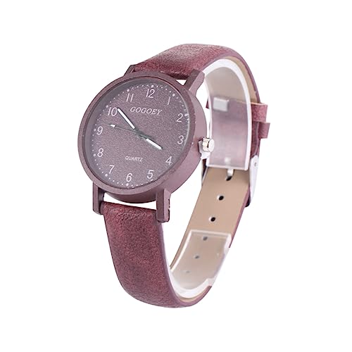 Holibanna 1stk Auf Schüler Achten Klassische Uhr Minimalistische Uhr Klassische Armbanduhr Quartz Uhr Frauen Uhren Einfache Armbanduhr Einfache Uhr Die Uhr Mädchen Damenuhr Rot Fräulein von Holibanna