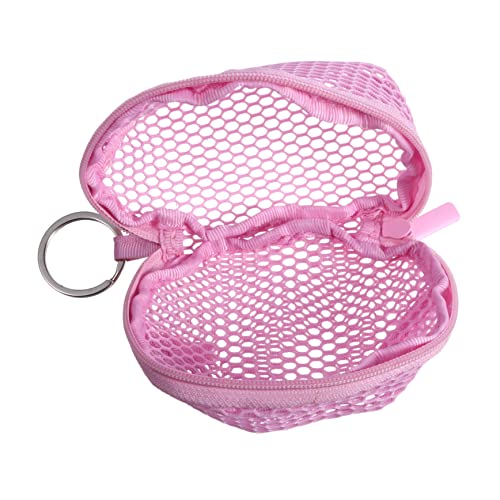 Holibanna 1Stk Mesh-Aufbewahrungstasche Halter Schlüsselanhänger Kosmetiktasche Geldbörse Make-up-Organizer-Tasche Schlüsselbund Münzbeutel einfache Brieftasche bilden Kopfhörer von Holibanna