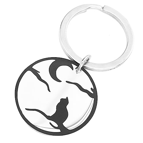 Holibanna 1stück Mond Katze Schlüsselanhänger Kreative Schlüssel Dekoration Für Taschen Für Freunde Und Familie Einzigartiges Design Für Jeden Anlass Und Pärchen Schmuck von Holibanna