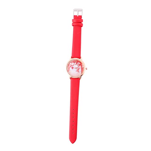 Holibanna 1stk Quartz Uhr Damenuhren Kinder Digitaluhr Jungs Sehen Kaninchen-quarzuhr Rote Uhren Für Damen Digitale Uhren Süße Uhr Für Kinder Uhrenarmbänder Aus Leder Armband Frau Junge von Holibanna