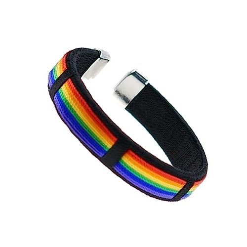 HOLIBANNA 1Stk Regenbogen Gay Armband Polyester-Armband Armbänder für Jungen Freundschaftsarmbänder herren Frauen exquisites Handaccessoire öffnen Gurt Schmuck von Holibanna