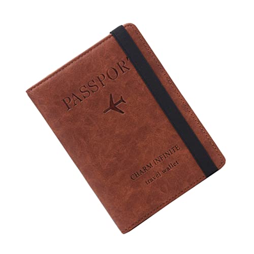 Holibanna 1stück RFID Wallet Damen Pu Leder Multifunktionale Aufbewahrungstasche Für Reisepass Ausweise Und Fotos Für Reisen Büro Und Kaffee Farbe von Holibanna