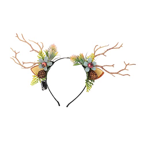 Holibanna Geweih-stirnbänder Für Mädchen Weihnachts-haarschmuck Weihnachts-kopfschmuck Haar-accessoires Aus Sicherem Material von Holibanna