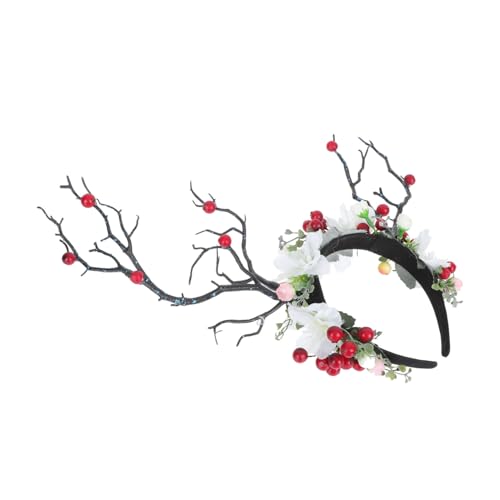 Holibanna 1stück Xmas Haarreif Mit Zweig-design Weihnachts-haarband Mit Rentiergeweih Karneval Party Accessoire Für Erwachsene Und Bequem Strapazierfähig Einzigartiger Kopfschmuck Für von Holibanna