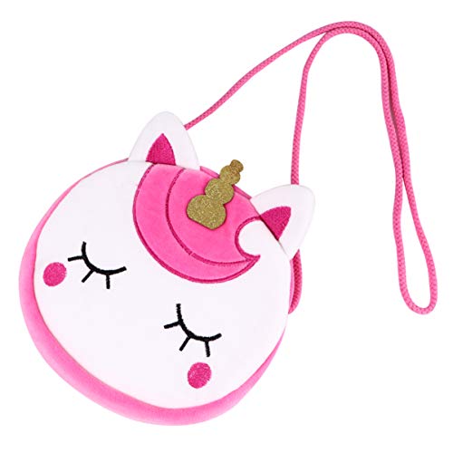 Holibanna Einhorn-Form Tasche Mit Reißverschluss-Design Cartoon-Tasche Für Kinder Straddle- Zur Aufbewahrung Kleiner Gegenstände von Holibanna