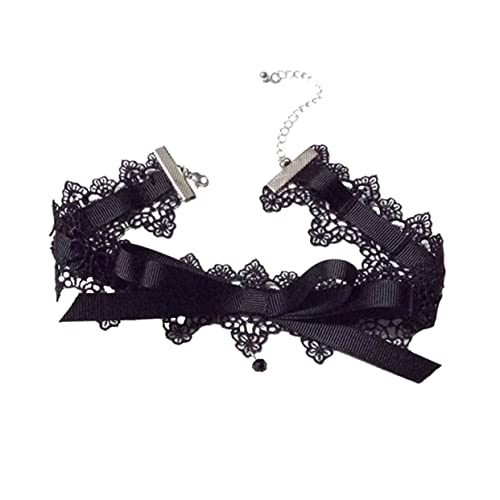 Holibanna Lace Choker Halskette Mit Schleifen-design Für Mädchen Verstellbares Neck Band Attraktives Dekor Für Partys Alltag Und Besondere Anlässe von Holibanna