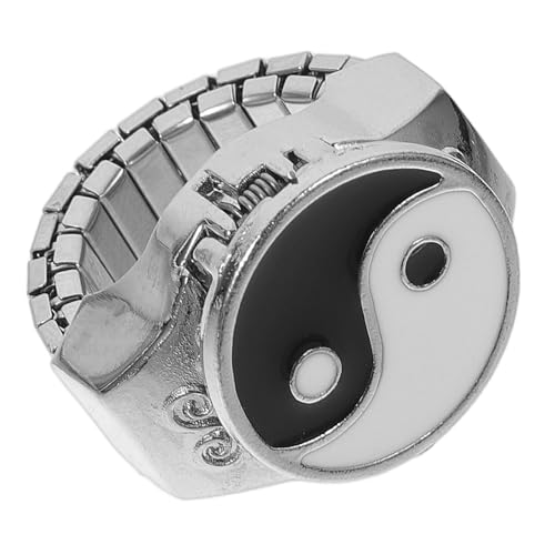 Holibanna 1stück Metall Fingeruhr Ringuhr Mit Dekorativem Modisches Accessoire Für Damen Und Herren Präzise Zeitangabe Für Täglichen Gebrauch von Holibanna