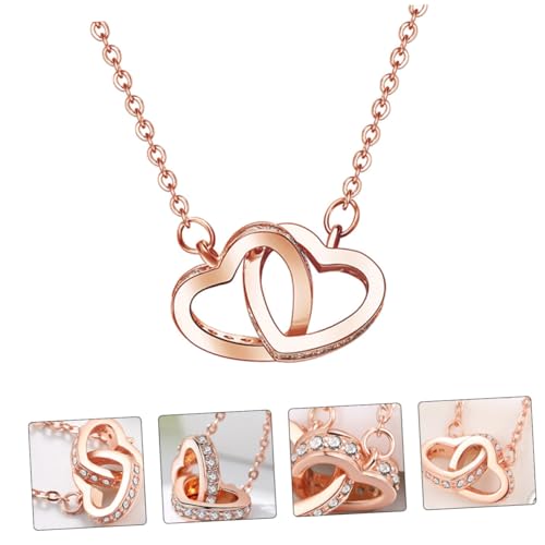Holibanna 1Stück Sterling Silber Herz Kette Herzförmiger Anhänger Eleganter Schmuck für Damen oder Jahrestag Passend für Verschiedene Anlässe von Holibanna