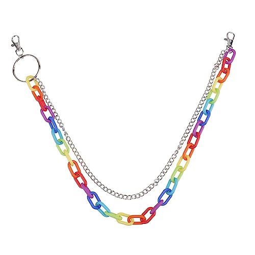Holibanna Bunter Verstellbarer Hosenkette Taillenkette Im Regenbogen-design Langlebig Und Für Jeans Und Röcke Damen-accessoire von Holibanna