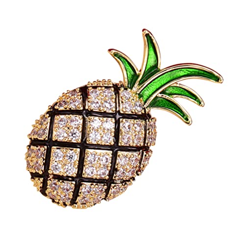 Holibanna Ananas Brosche Aus Goldene Legierungsbrosche Formelles Accessoire Für Damen Und Herren Halsschmuck Anstecker Für Anlässe von Holibanna