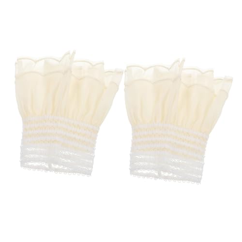 Holibanna 1paar Abnehmbare Rüschen Manschetten Stilvolle Bestickte Spitzenmanschetten Für Damen Faltendes Handgelenk Zubehör Für Outfits Einfach Zu Tragen Und Entfernen von Holibanna