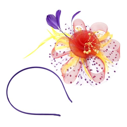 Holibanna Fascinator Für Damen Tea-party-hüte Fascinator-stirnband Mit Schleier Kopfschmuck Für Hochzeit Cocktail Teeparty Fototermin Kostümparty Leicht Und Angenehm von Holibanna