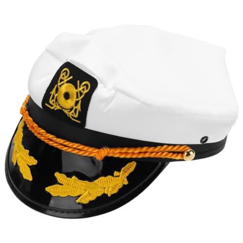 Holibanna 1stk Matrosen Cosplay Hut Matrosenhut Offiziersmütze Kapitänsmütze Für Yachten Cosplay-kapitänsmütze Uns Marinehut Hut Erwachsener Marine Matrosenmütze Kleidung Halloween Logo Mann von Holibanna