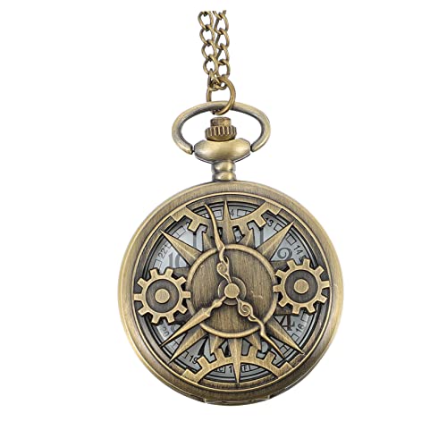 Holibanna 1Stk Taschenuhr Steampunk-Uhren für Herren Metallgetriebe uhrenzubehã¶r uhrenzubehör Kettenuhr hängende Uhr Nostalgie verknüpfte Liste Ausrüstung Muschelschale von Holibanna