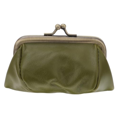 Holibanna 1stück Damen Vintage Geldbörse Aus Echtem Kleine Handtasche Mit Münzfach Und Kartenetui Für Schule Shopping Und Alltag Grün von Holibanna
