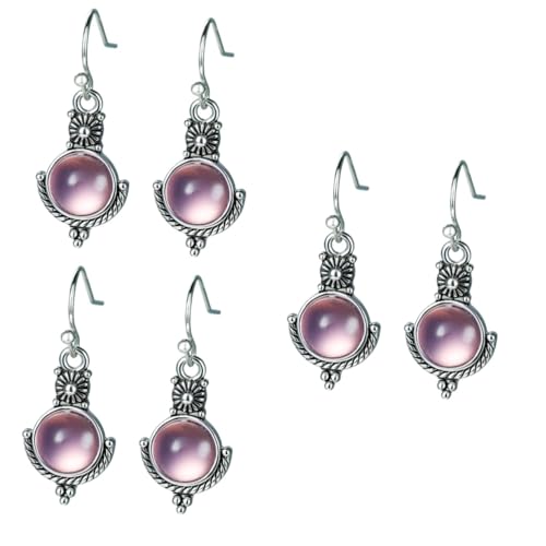 Holibanna 2 Paar Mondstein-Ohrringe Schnallen für Schals Elegante Ohrringe für Damen Quastenbesatz Vintage- Frauen-Ohrring Ohrschmuck Jahrgang schmücken Schmuckstücke Fräulein Kupfer von Holibanna