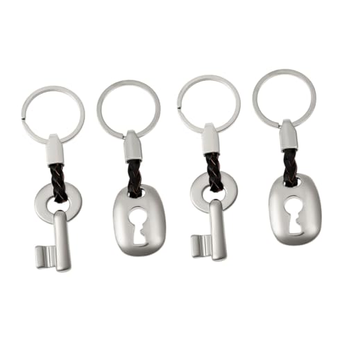 Holibanna Paar Schlüsselanhänger Aus Metall Und Leder Valentinstagsgeschenk Für Paare Schlüsselschloss Anhänger Mit Einzigartigem von Holibanna