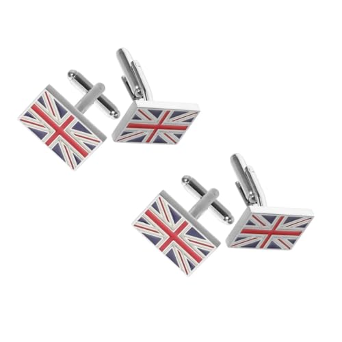 Holibanna 2 Paar Union Jack-Manschettenknöpfe Zubehör Schlüsselanhänger Deko-Schlüsselanhänger elastischer Flaschenverschluss UK Flag Manschettenknöpfe Britische Flagge Cufflinks Messing Holibanna 2 Paar Union Jack-Manschettenknöpfe Zubehör Schlüsselanhänger Deko-Schlüsselanhänger elastischer Flaschenverschluss UK Flag Manschettenknöpfe Britische Flagge Cufflinks Messing von Holibanna
