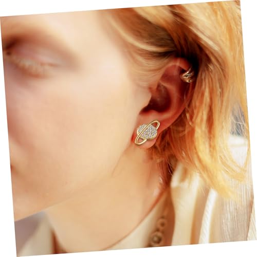 Holibanna 2 Paare Asymmetrische Planet Mond ohrringe für Frauen Leichte Ohrstecker im Modischen Stern design Komfortabel und Sicher für Freundin und Mutter von Holibanna