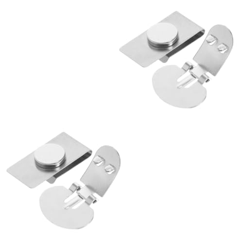 Holibanna 2 Paare Unsichtbarer Magnetischer Krawattenclip Krawattenhalter für Herren Falten Silber für Verschiedene Krawatten und Hemdfarben von Holibanna