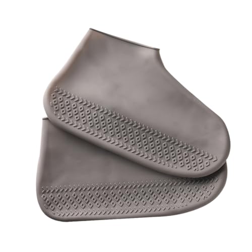 Holibanna 2 Paare wasserdichte Gummi Überschuhe S Schwarz rutschfest Verschleißfest Strapazierfähiger Schuhschutz für Damen Herren für Regen Schnee Outdoor Aktivitäten von Holibanna