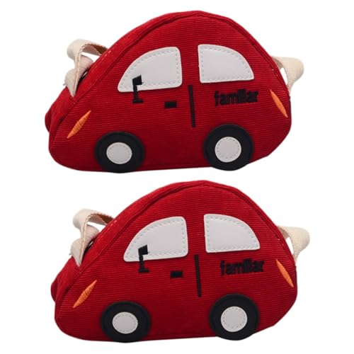 Holibanna 2 STK Auto Umhängetasche Kinder Umhängetasche Cartoon-umhängetasche Schultertasche Mini-umhängetasche Süße Tragetasche Riementasche Brusttasche Rot Mädchen Kleinkindertasche Mode von Holibanna