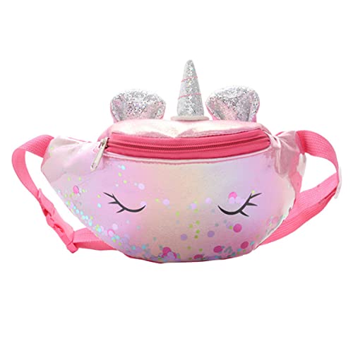 Holibanna 2 STK Einhorn-Gürteltasche Umhängetasche für kleine Mädchen Einhorn-Tasche Kindergürtel entzückende Umhängetasche für Kinder Mädchen Tasche kleines Mädchen erröten Reisen PU-Leder von Holibanna