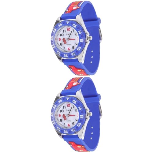 Holibanna 2 STK Kinderuhr Armbänder betrachten Cartoon-Uhr Kinder schauen zu Karikatur Zeichentrickuhr für Jungen schöne Uhr Bezaubernde Kinderarmbanduhr Quarz Anschauen Gurt 3D Kieselgel von Holibanna