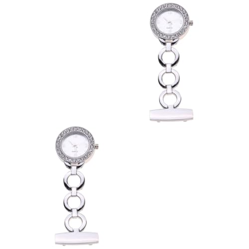 Holibanna 2 Stück Taschenuhren Für Frauen Ärzte Anstecknadel Uhr Silberkette von Holibanna