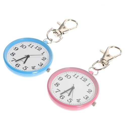 Holibanna 2stücke Mini Quarz Uhr Mit Schlüsselanhänger Für Und Ärzte Praktische Hängende Uhr Und Blau Für Einsatz Im von Holibanna