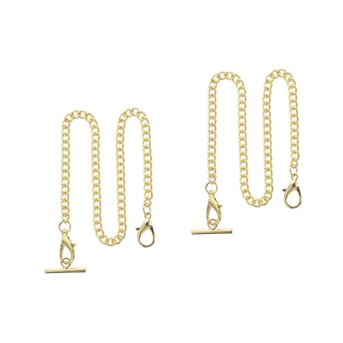 Holibanna 2stücke Goldene Taschenuhrkette Hängende Kette Für Kleidung Handtaschen Und Jeans Stilvolle Dekoration Für Damen Und Für Vintage-Looks Und Accessoires von Holibanna