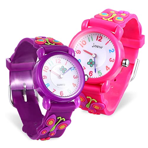 Holibanna 2 STK wasserdichte Kinderuhr Armbanduhr Mädchen Achten Sie Auf Zeituhren Betrachten Uhr Für Mädchen Kinderuhr Mädchen Uhren Für Kinder Mädchenuhr 3D Junge Gurtmaterial Geschenk von Holibanna