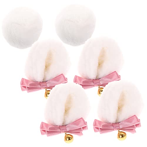 Holibanna 2sätze Teiliges Set Bärenohren Haarklammern Und Kostümzubehör Für Cosplay Halloween Und Themenpartys Kawaii Design Weiß von Holibanna