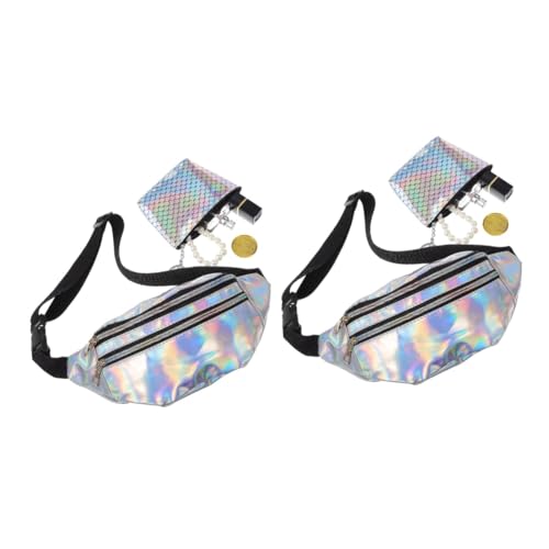 Holibanna 2sätze Damen Gürteltasche Mit Verstellbarem Schultergurt Und Schickem Design Für Outdoor-Sportarten Festivals Und Fischschuppen-münztasche von Holibanna