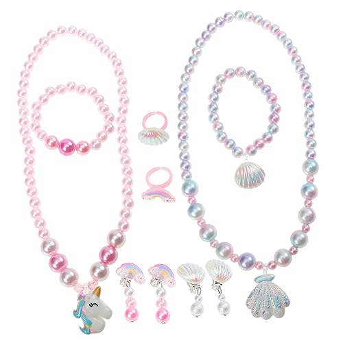 Holibanna 2 Sätze Halsketten-Set für Kinder Ringe eine Halskette Mädchen Schmuck niedlich Baby von Holibanna