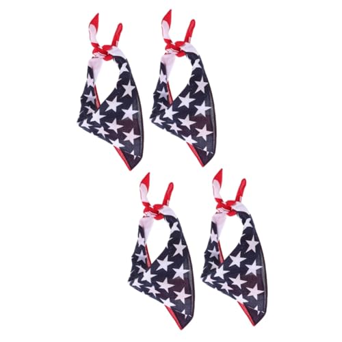 Holibanna 2 Sätze Halstuch Mit Quadratischer Flagge Zum Unabhängigkeitstag Patriotische Bandanas Flaggenschal Stolz Modischer Halsschal Gedenktag Bandana Überzug 2 Stücke * 2 von Holibanna