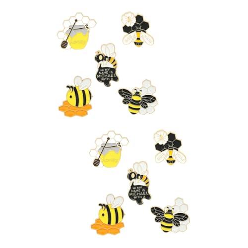 Holibanna 2 Sätze Teiliges Set Mini Biene Broschen Legierung Kreative Diy Anstecker Für Kleidung Taschen Und Jacken Für Und Tägliches Tragen 5 Stück * 2 von Holibanna