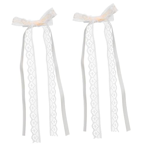 Holibanna Stable Wear Haarschleife Haarspangen Clips Brautschleife Haarspange Weißes Haarschleifenband Für Frauen von Holibanna